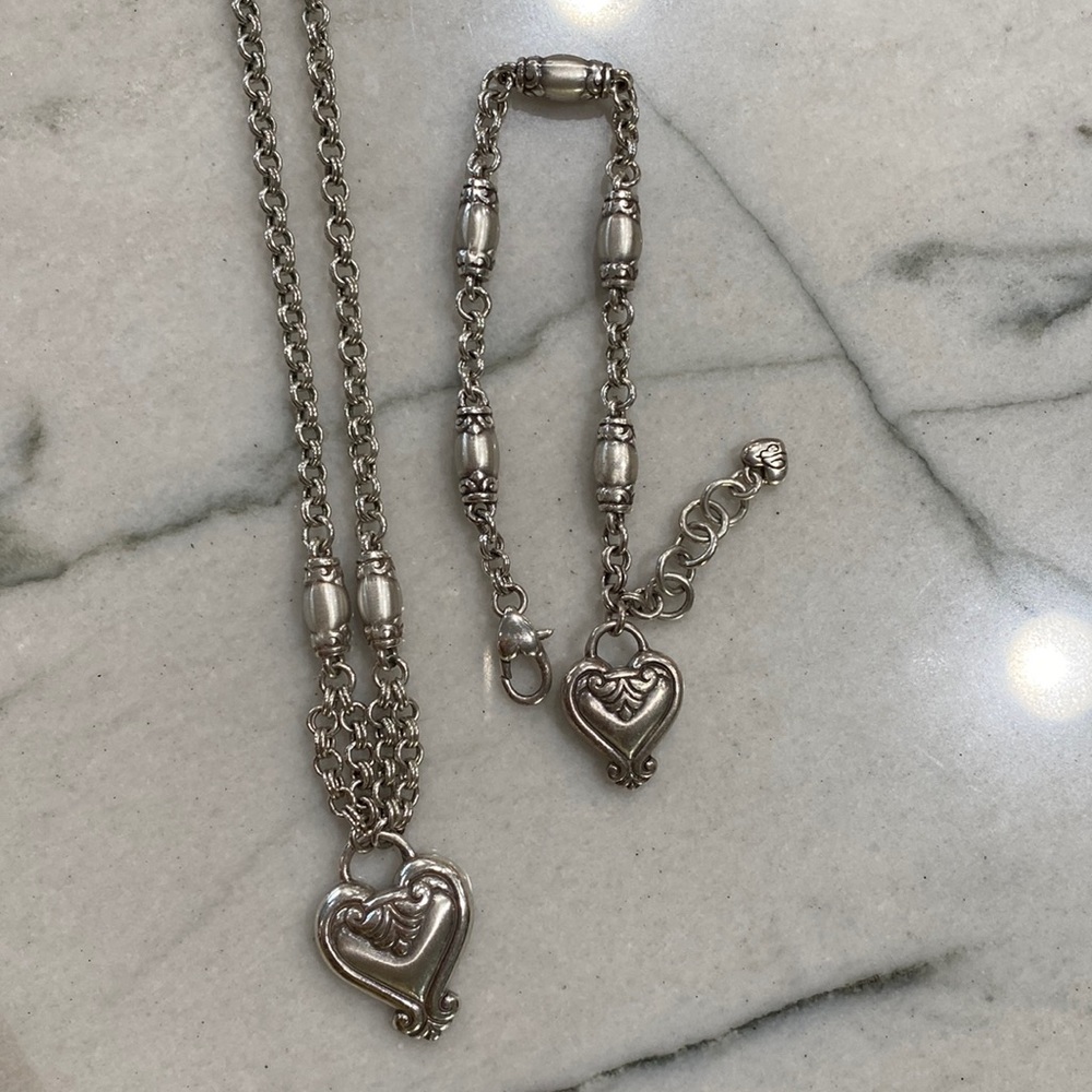 Brighton Classic Heart Necklace and Bracelet